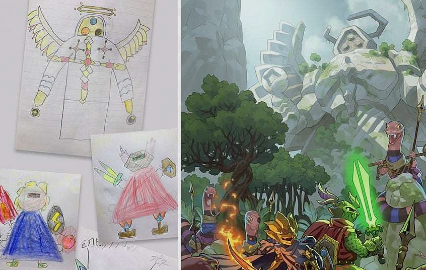 Çocuklarının Çizimlerini Anime Karakterlerine Çeviren Baba; Thomas Rain