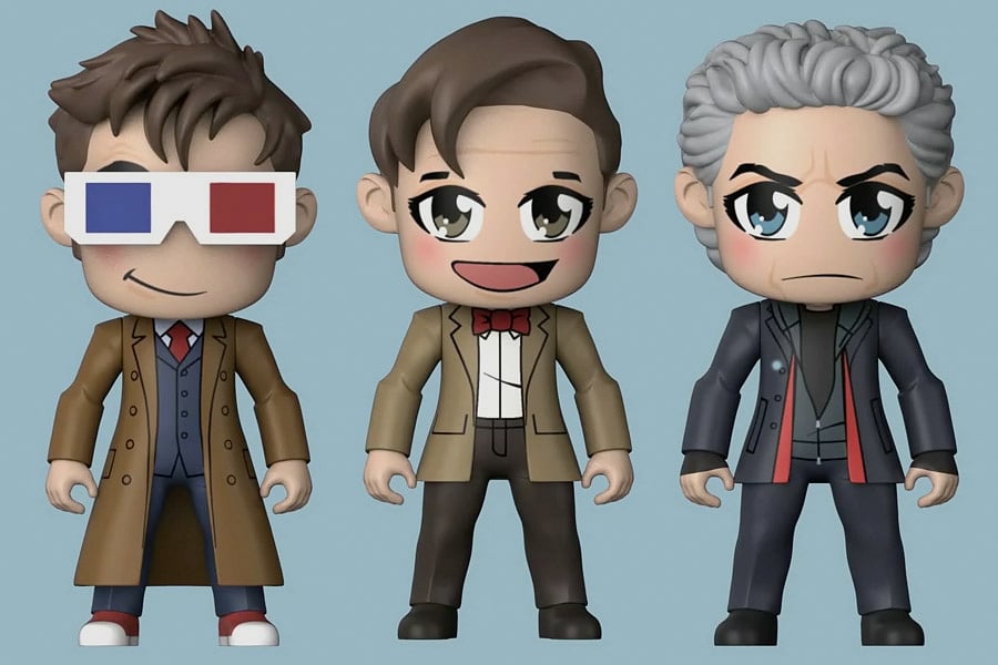 Onuncu, On Birinci ve On İkinci Doktor artık Kawaii