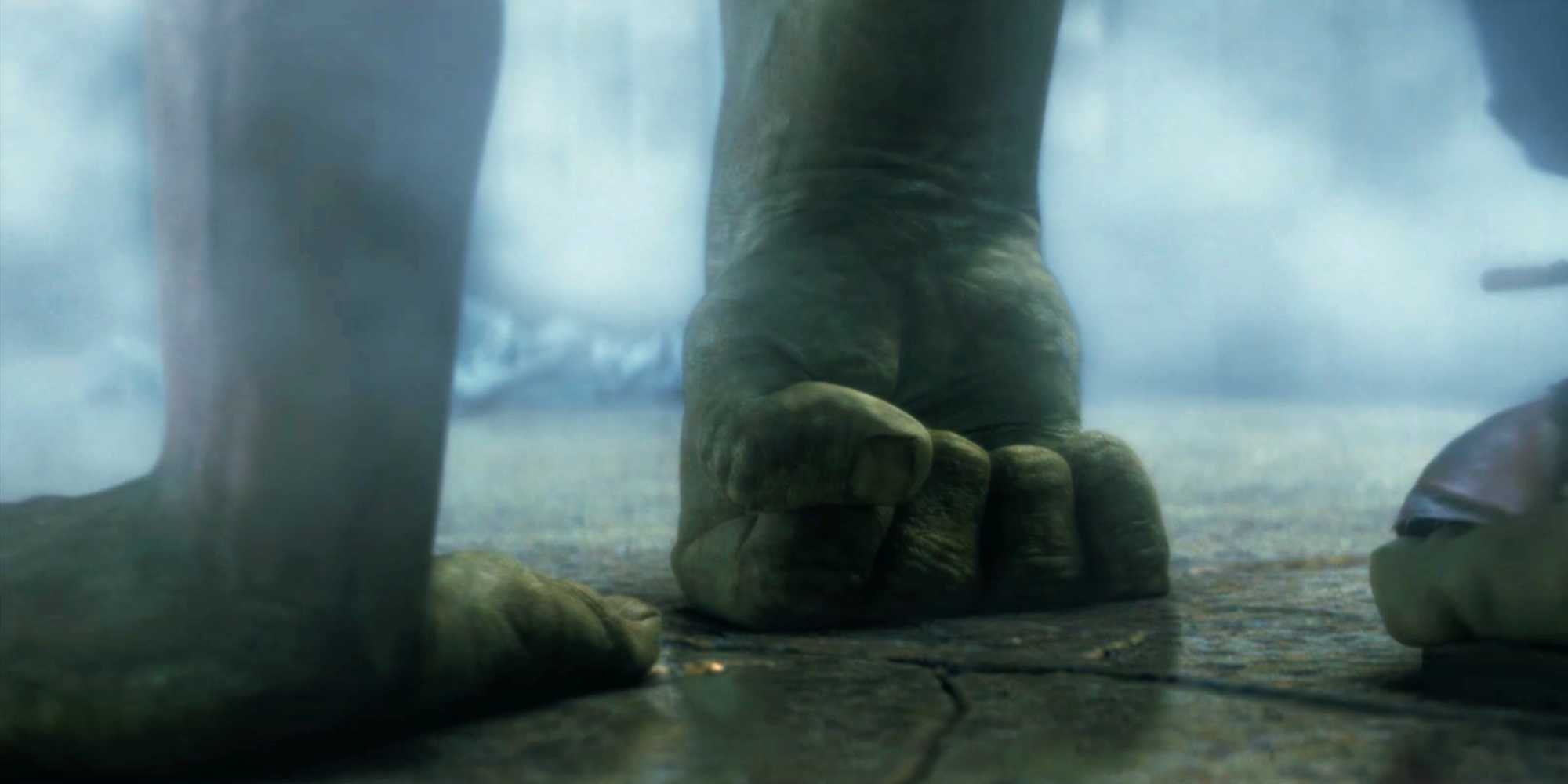 Edward Norton as Bruce Banner transforming into the Hulk surrounded by smoke in The Incredible Hulk (2008)