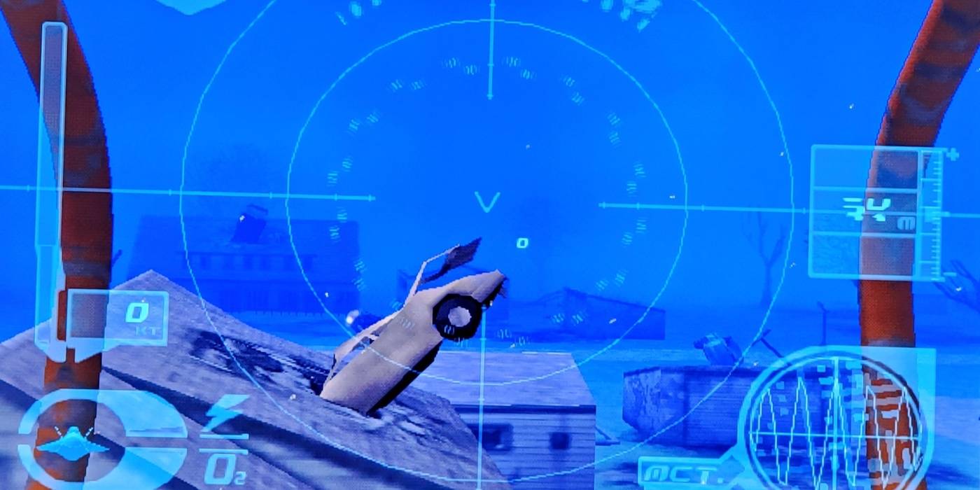 Underwater exploration in Blue Submarine No. 6 video game.