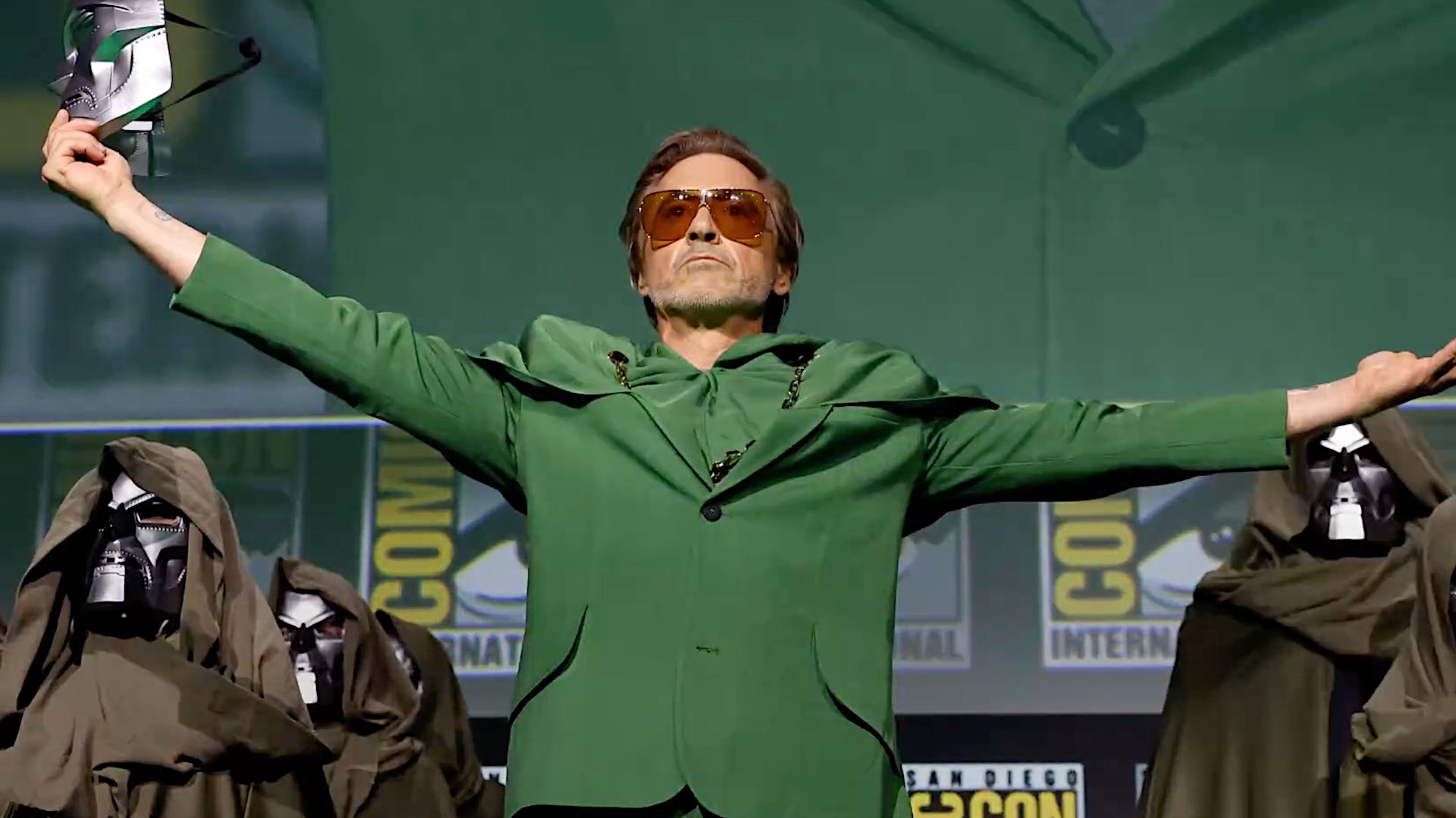 Robert Downey Jr. is announced as Doctor Doom at SDCC.