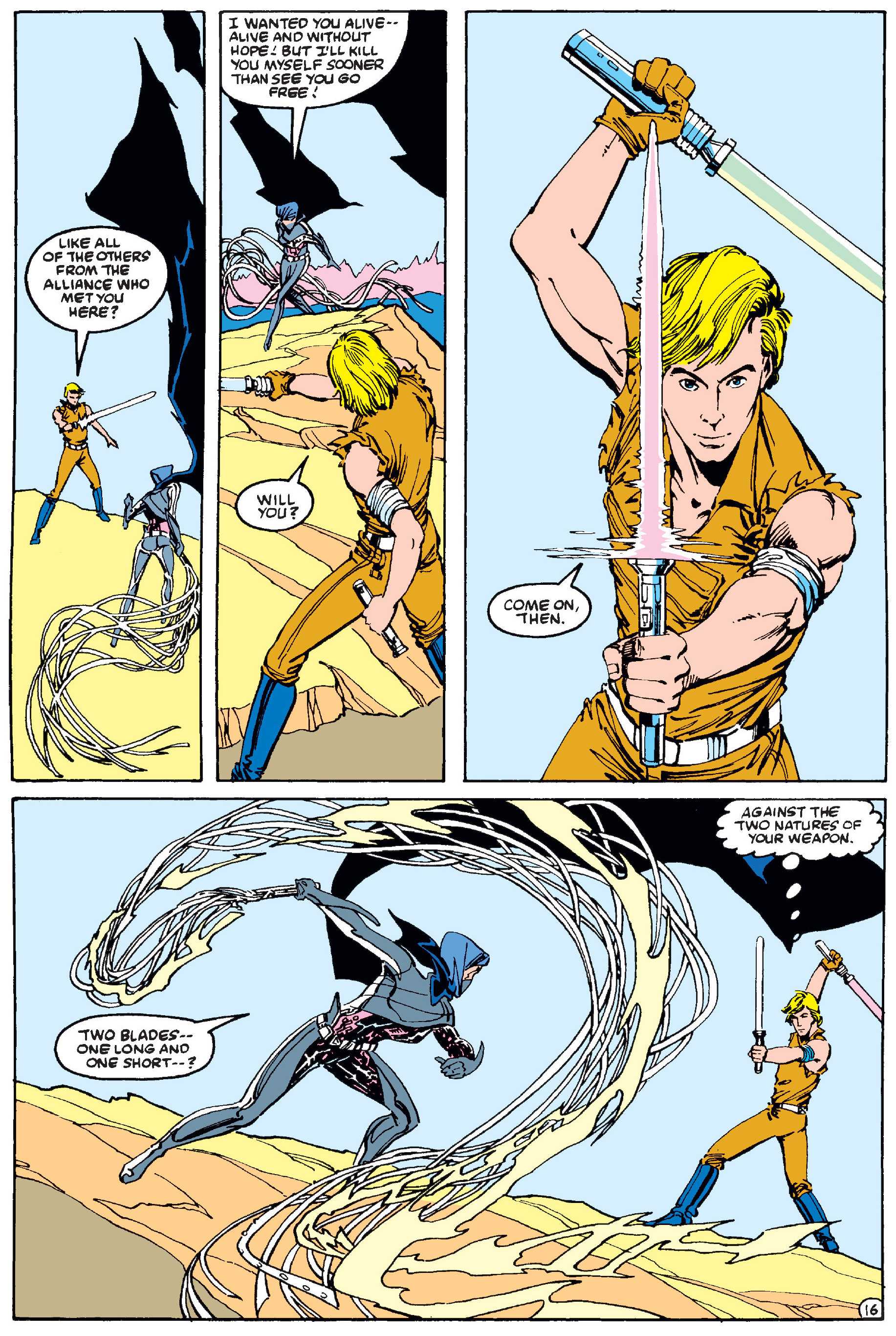 Luke Skywalker with Shoto Lightsaber in Star Wars #96 Comic
