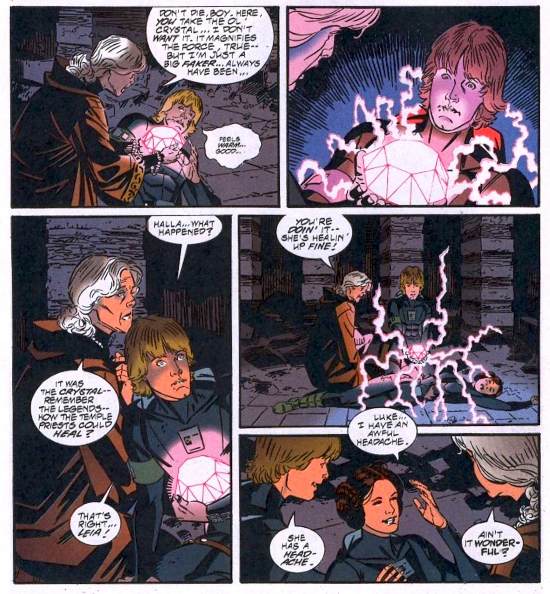 Luke Uses The Kaiburr Crystal in Star Wars Splinter of Mind