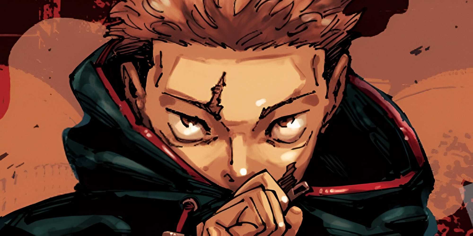 Yuji Itadori in a special art from Jujutsu Kaisen