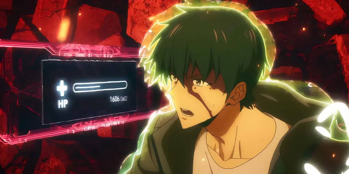 Solo Leveling 7. Bölümde Sung Jinwoo sağlık barına bakıyor