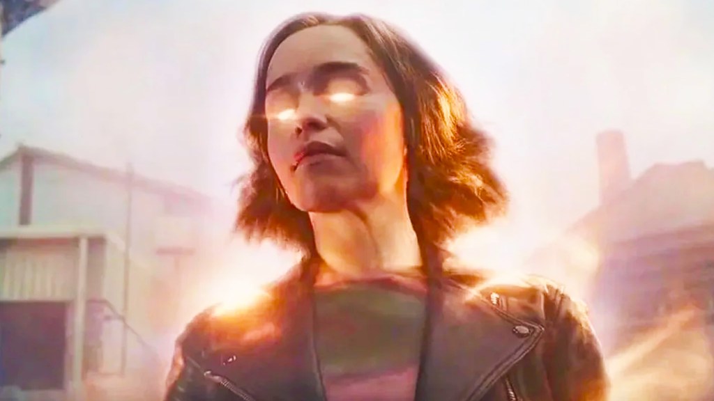 Giah with Captain Marvels powers in Secret Invasion