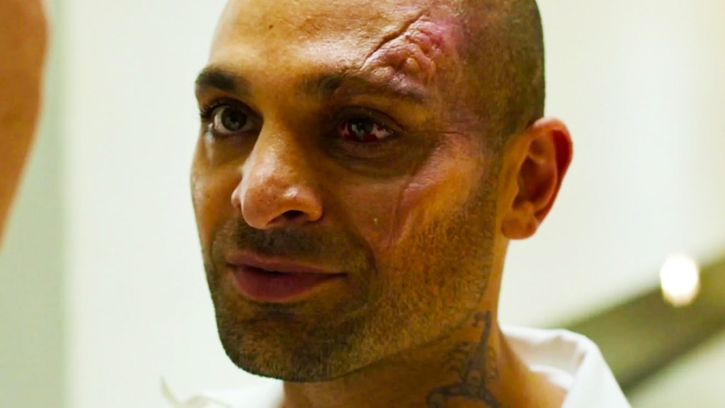 Mac Gargan with scars in Spider Man Homecoming