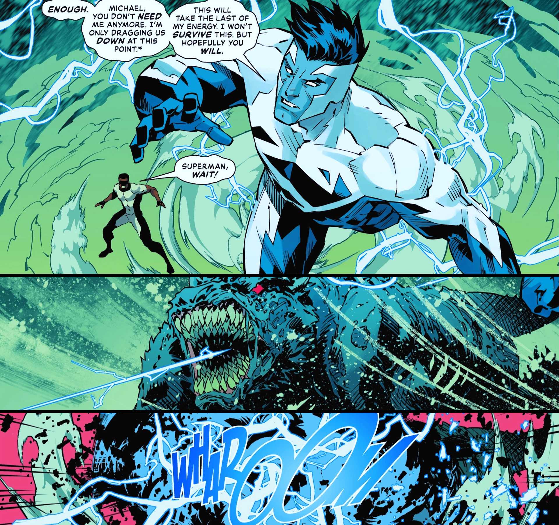 electric blue superman death in justice league unlimited comic 1