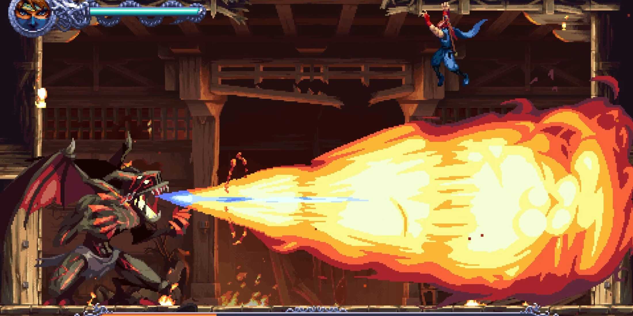 fighting a boss in ninja gaiden ragebound 1