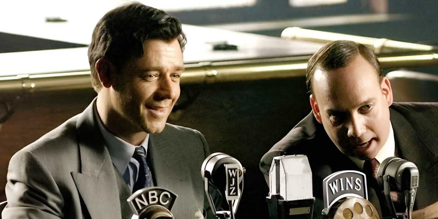 jim braddock and joe gould at a press conference in cinderella man 1