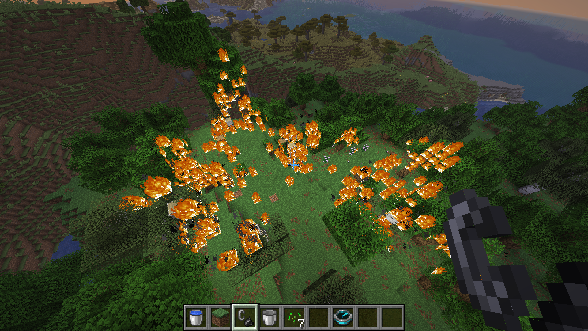minecraft burning a forest 1