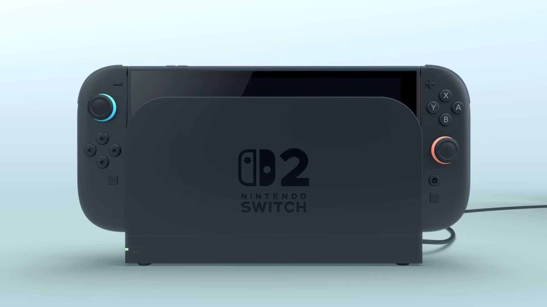 nintendo switch 2 docked mode light blue bg 1