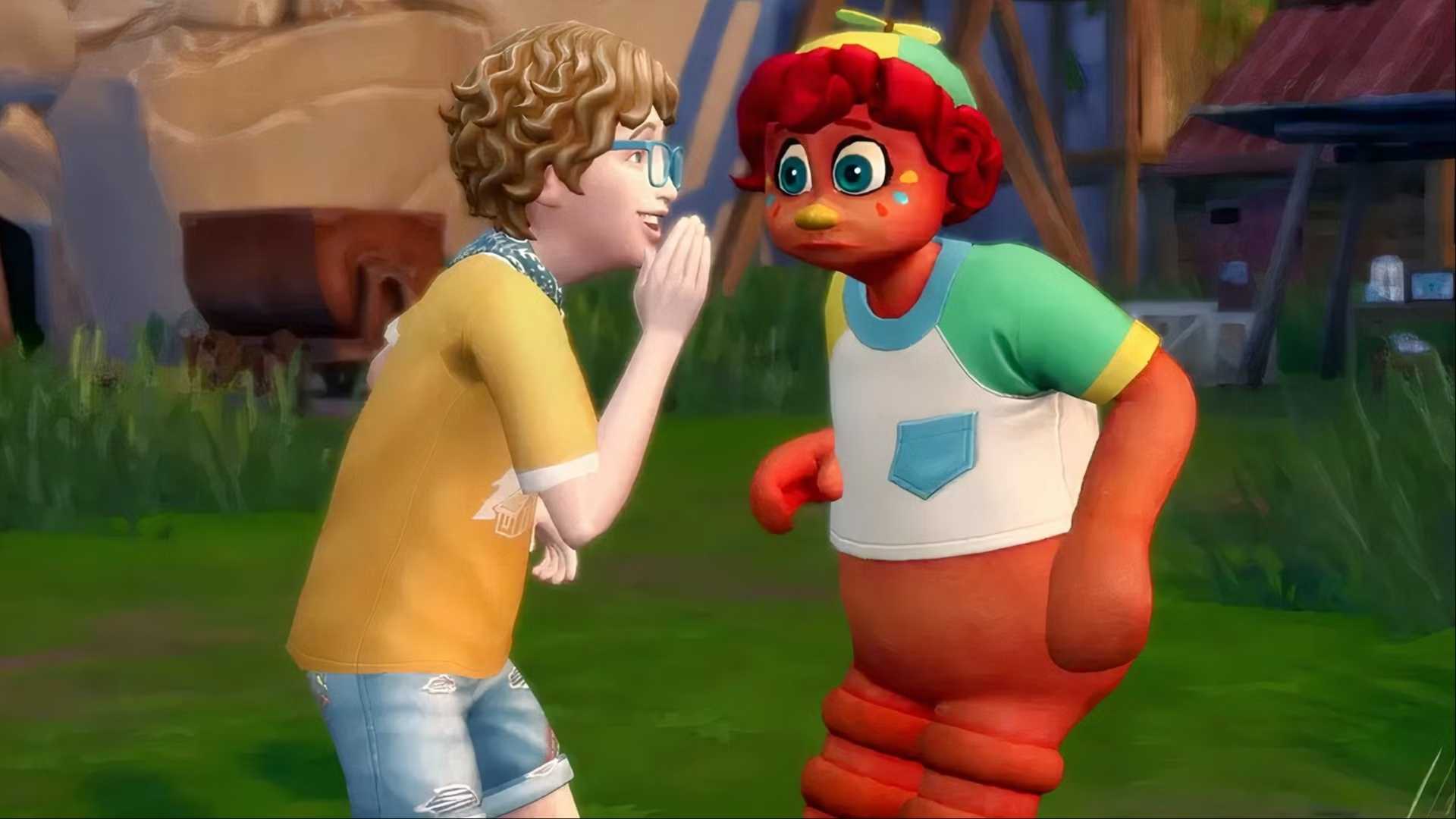 the sims 4 child whispering rumor to imaginary friend 1