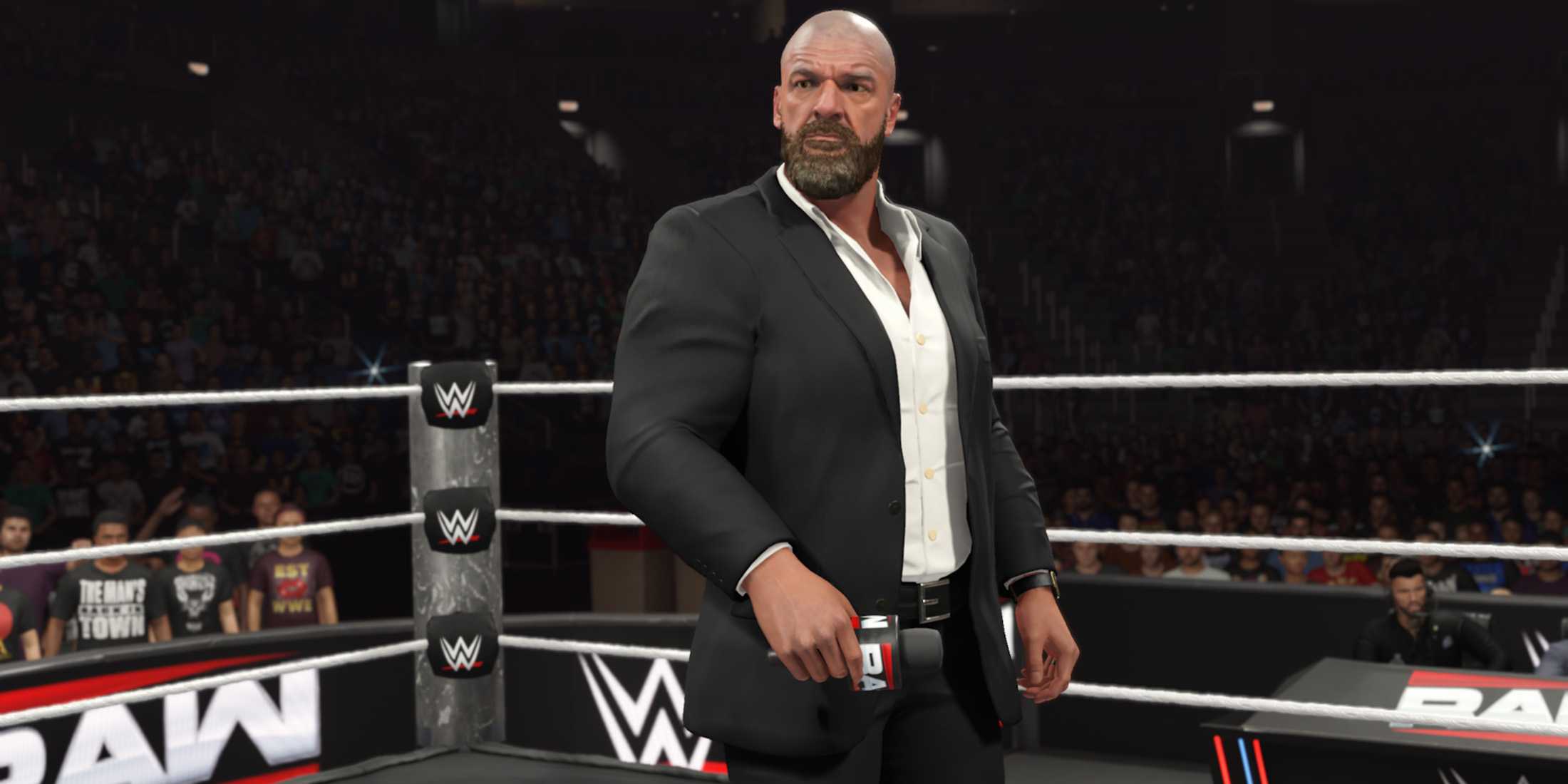 wwe 2k25 myrise background origin triple h raw smackdown mma aew