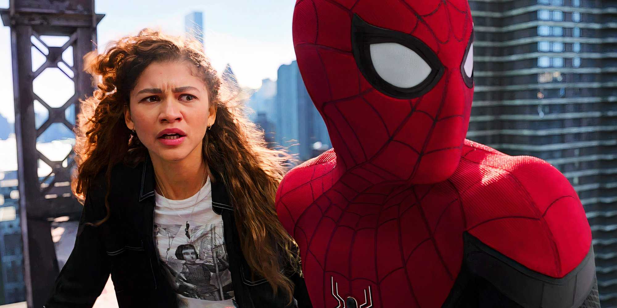 Spider-Man’in Yeni MCU Kapışmasından İlk Görseller Paylaşıldı 7 zendaya s mj looking worried and tom holland s spider man in no way home 1