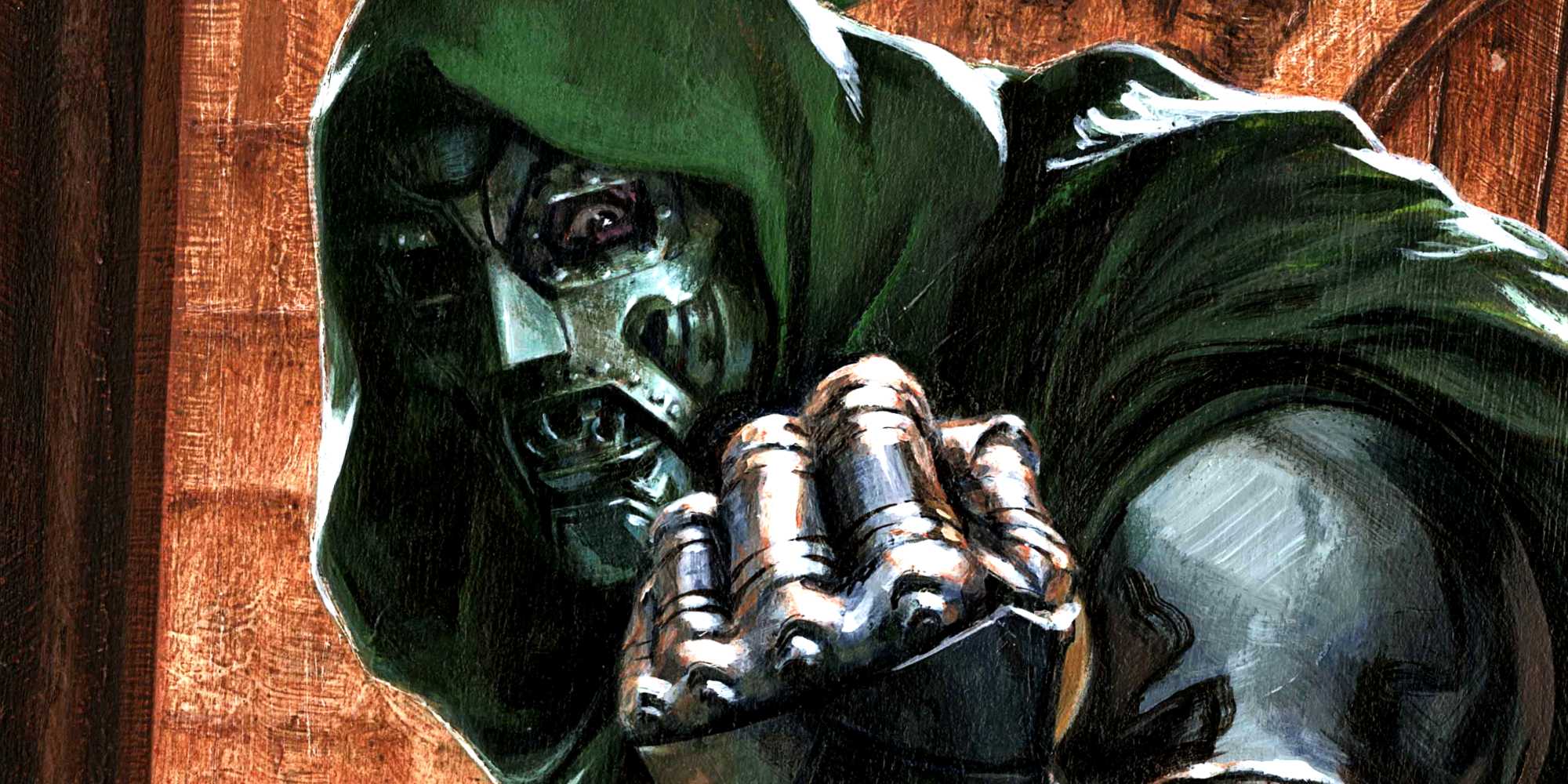 victor shakes his fist in one world under doom variant cover